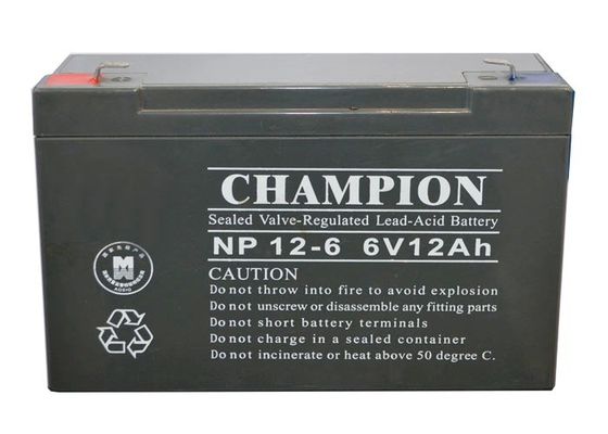 China Champion Battery  6V 12Ah NP12-6 Lead Acid AGM Battery, VRLA Battery, SLA Battery